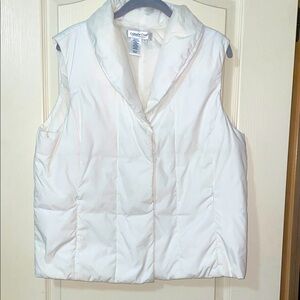 Coldwater Creek white Puffer Vest size L